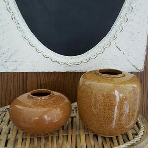 2 Vintage ARTIST SIGNED Studio Pottery